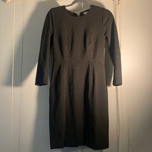 J. Crew Quarter Sleeve Dark Grey Dress Size 0
